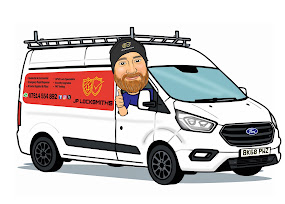 JP Locksmiths liveried van and Bobby the locksmith, Carlisle